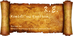 Komlósy Evelina névjegykártya